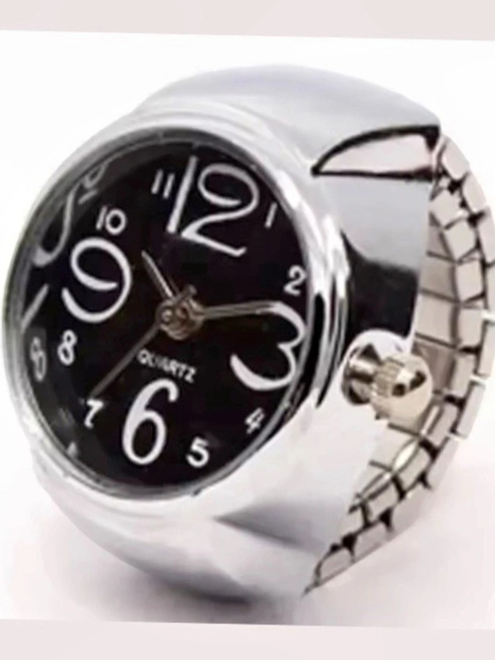 Gorgeous Cool Fashionable Unisex Elastic Design Quartz Finger Watch Ring